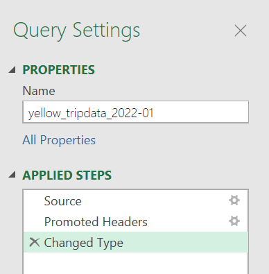 power query data count