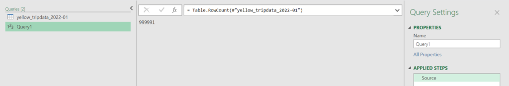 table.rowcount function